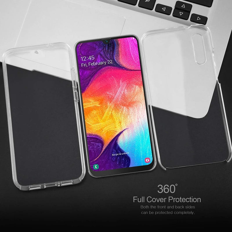 360 Full Clear Silicone Case For Samsung Galaxy S22 S21 S20 S23 FE S24Ultra S10 S9 S8 Plus S7 S10 5G Note 20 10 9 8 S10E Cover