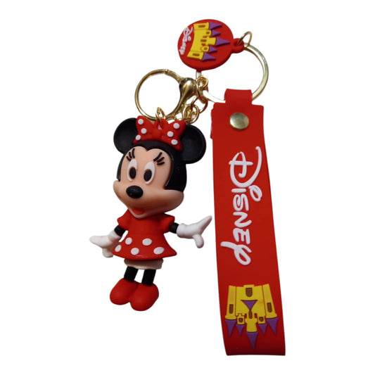 New Anime Disney Keychain Cartoon Mickey Mouse Minnie Lilo & Stitch Cute Doll Keyring Ornament Key Chain Pendant Kids Toys Gifts