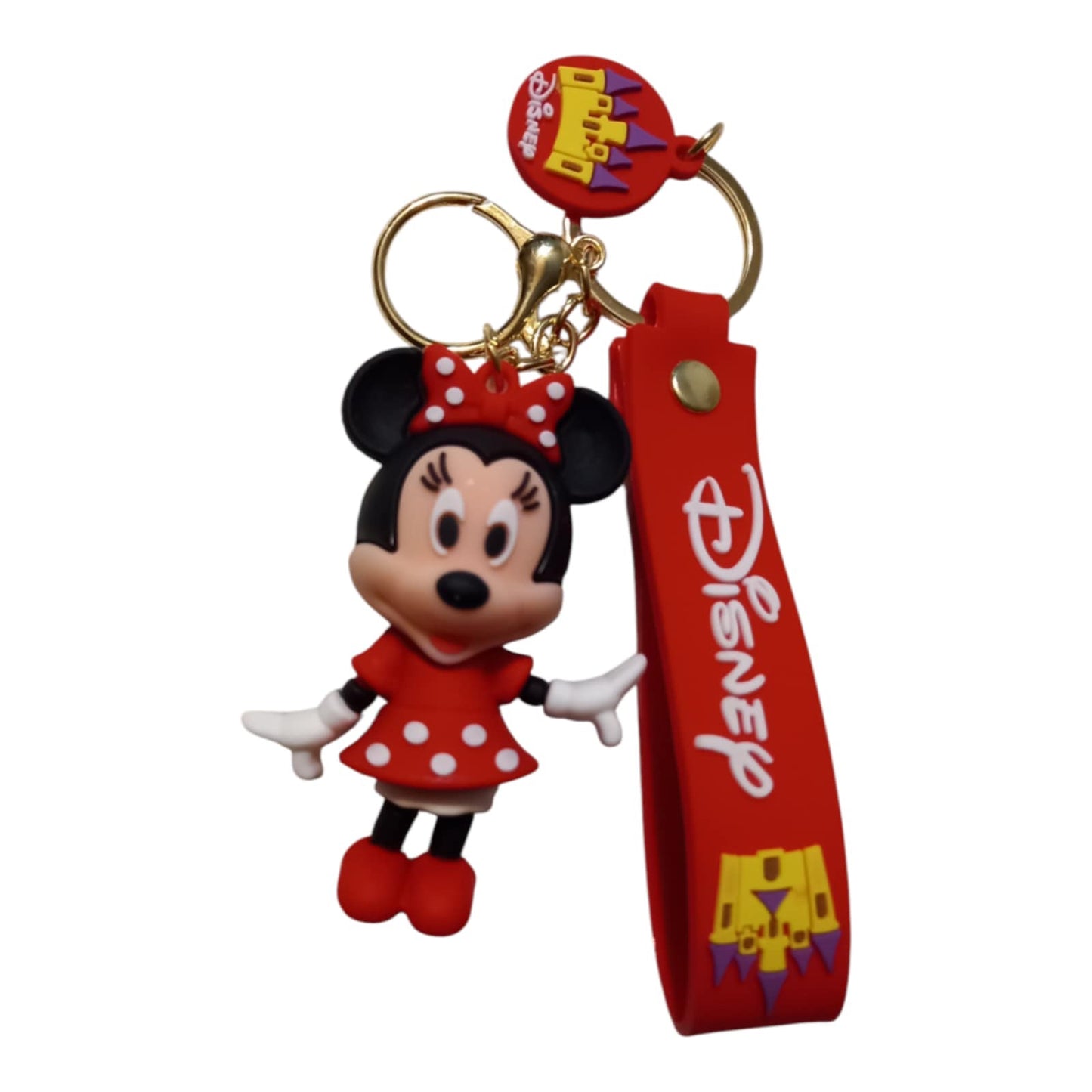 New Anime Disney Keychain Cartoon Mickey Mouse Minnie Lilo & Stitch Cute Doll Keyring Ornament Key Chain Pendant Kids Toys Gifts