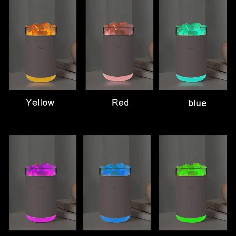 Colorful Aroma Diffuser Humidifier, Aromatherapy Diffuser & 7 Colors Light Salt Lamp & Ultrasonic Cool Mist Humidifier Auto Shut