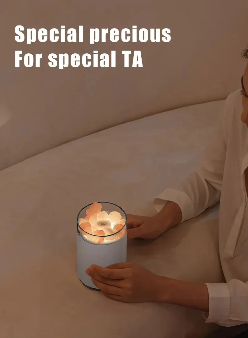 Colorful Aroma Diffuser Humidifier, Aromatherapy Diffuser & 7 Colors Light Salt Lamp & Ultrasonic Cool Mist Humidifier Auto Shut