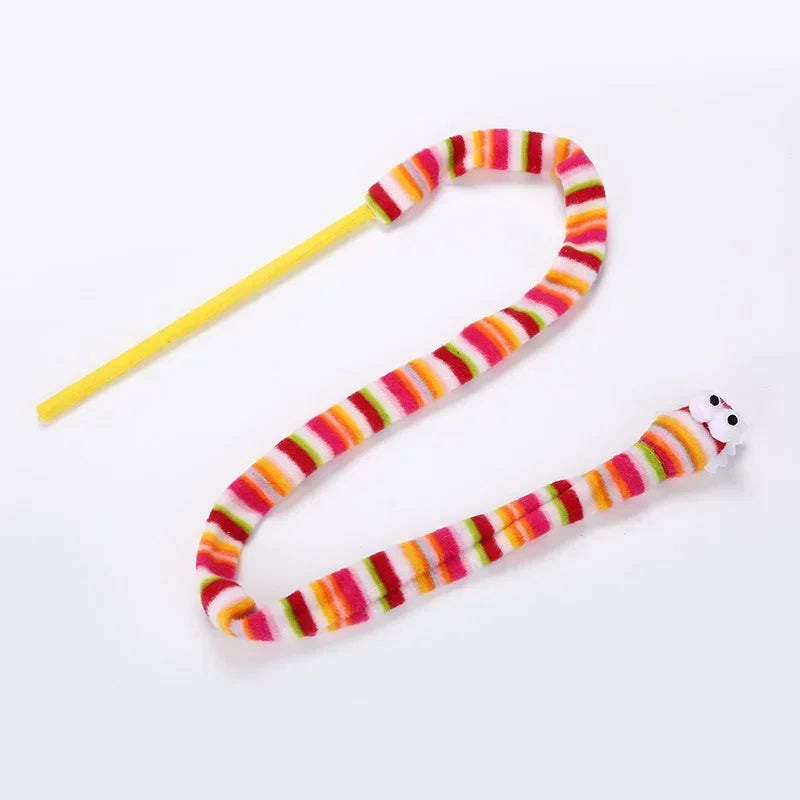 Creative Rainbow Snake Kitten Toys Interactive Toy Pet Interactive Toy Funny Cat Stick Good Quality Fast Shipping Pet Accessory