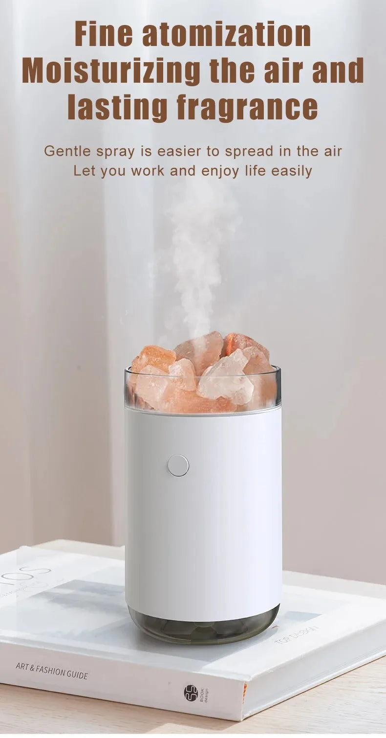 Colorful Aroma Diffuser Humidifier, Aromatherapy Diffuser & 7 Colors Light Salt Lamp & Ultrasonic Cool Mist Humidifier Auto Shut