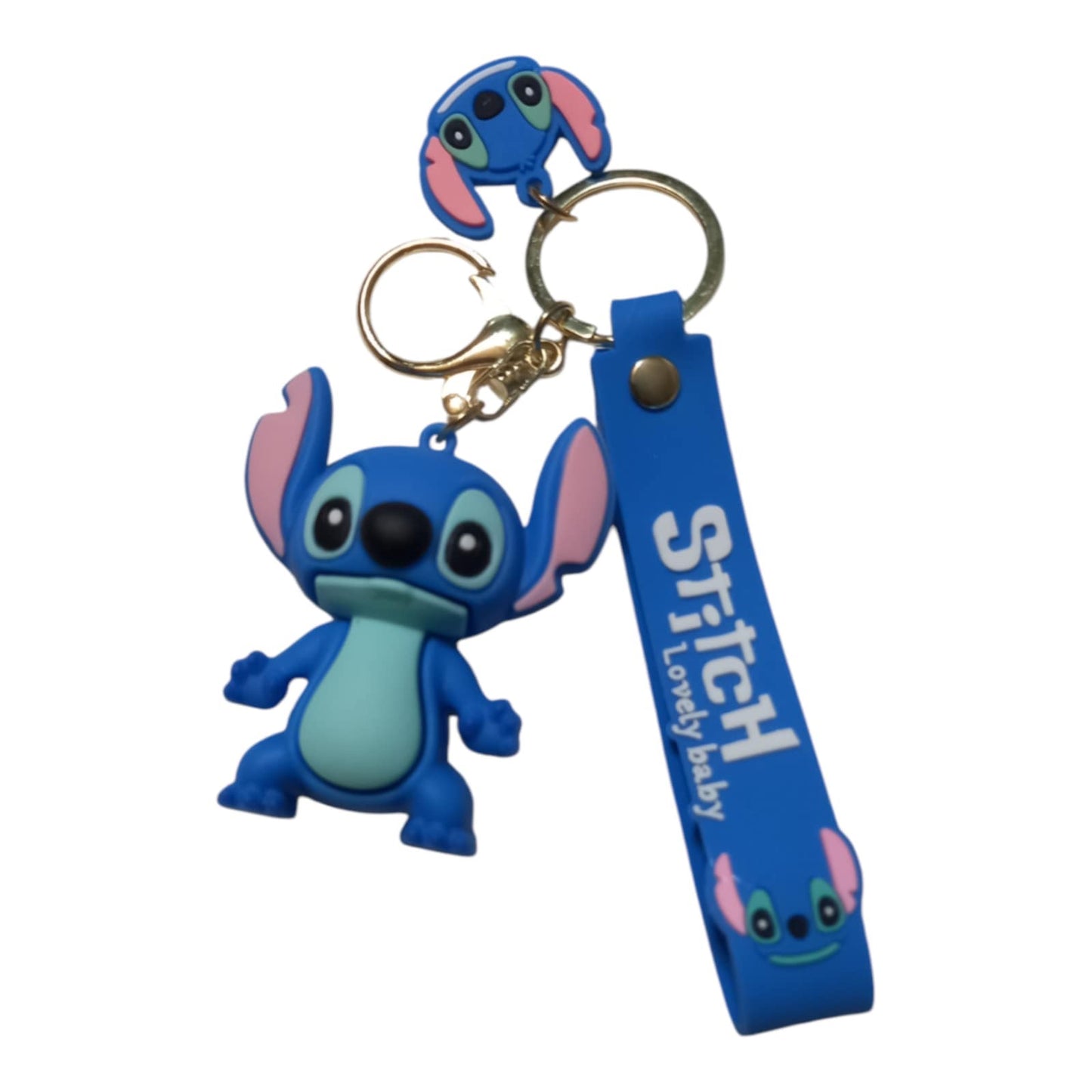 New Anime Disney Keychain Cartoon Mickey Mouse Minnie Lilo & Stitch Cute Doll Keyring Ornament Key Chain Pendant Kids Toys Gifts